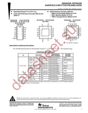 SN74AHC00D datasheet  